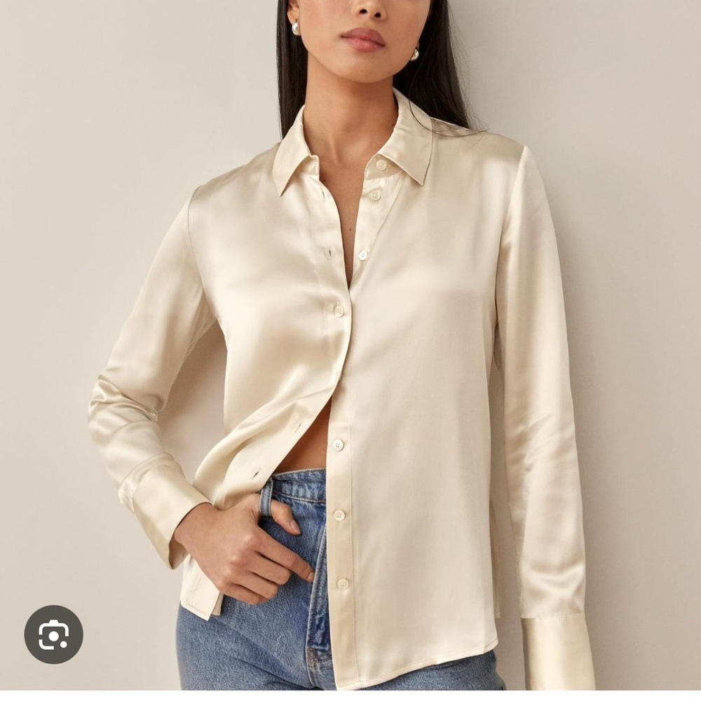 Reformation silk blouse